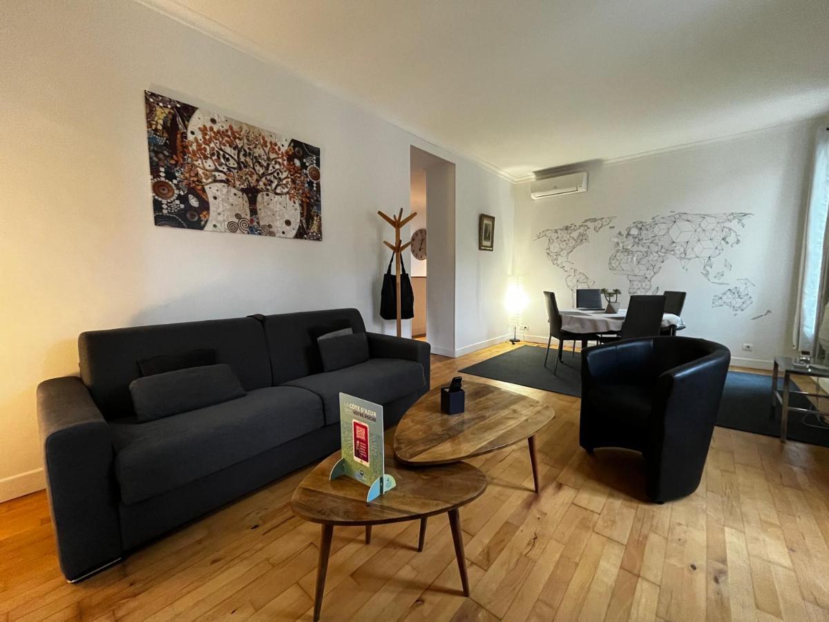 Nice Grand Appartement Face Jardin Bagian luar foto